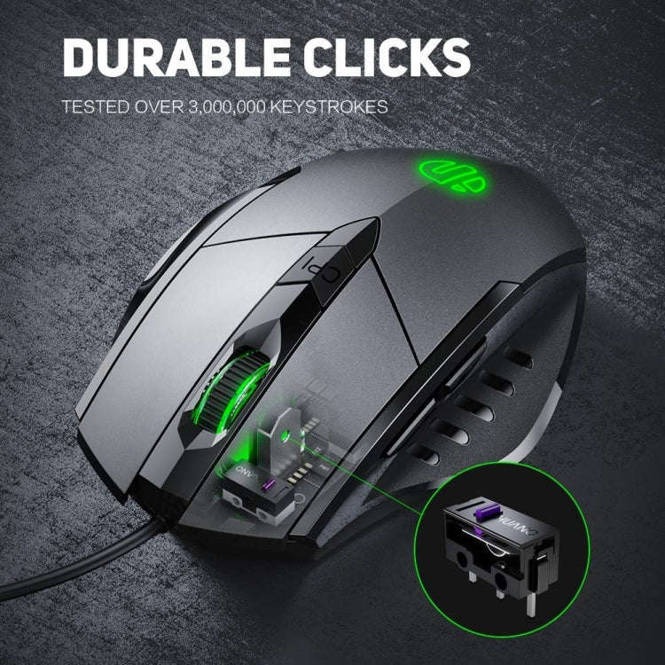 Inphic PW1H Wired Silent Illuminated Computer Gaming 6-Button Mouse(Black)