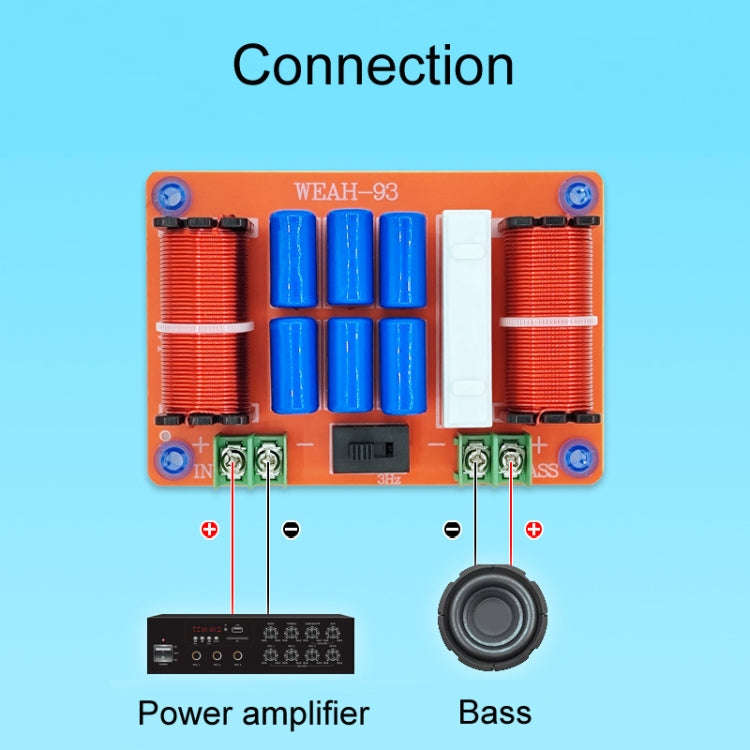 WEAH-93 220W Single Pure Bass Crossover Board Hi-Fi Speaker Conversion Divider