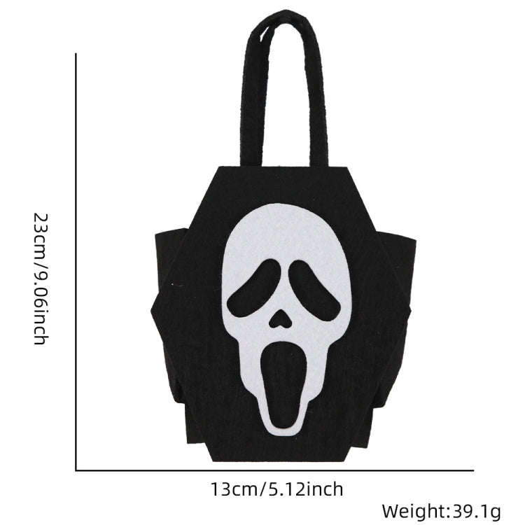 Halloween Felt Candy Bag Party Costume Three-Dimensional Handbag, Color: Scared Skull