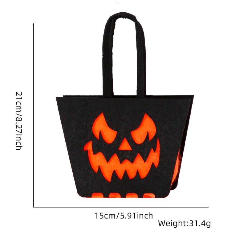 Halloween Felt Candy Bag Party Costume Three-Dimensional Handbag, Color: Orange Devil Face