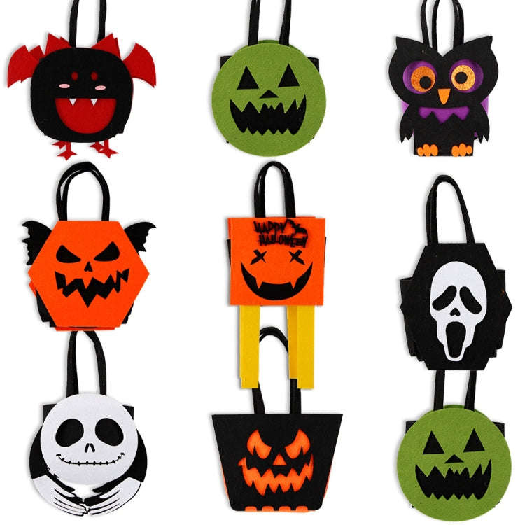 Halloween Felt Candy Bag Party Costume Three-Dimensional Handbag, Color: Scared Skull