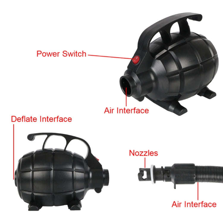 Electric Air Pump Household Inflatable Pump 600W High Power Electric Inflator, Plug: EU Plug