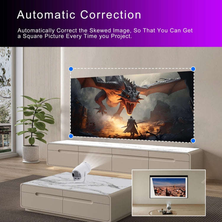 HY400 Android 12.0 System Intelligent Projector Portable Family Projector AU Plug
