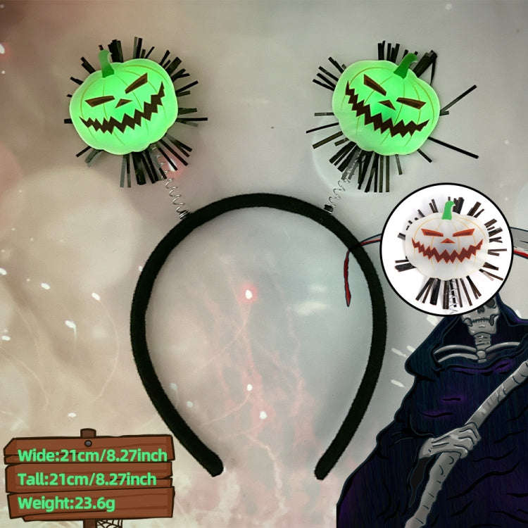 Halloween Horror Hair Accessories Luminous Headband Party Luminous Props, Color: Pumpkin