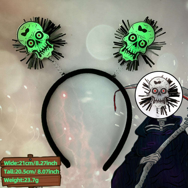 Halloween Horror Hair Accessories Luminous Headband Party Luminous Props, Color: Skull