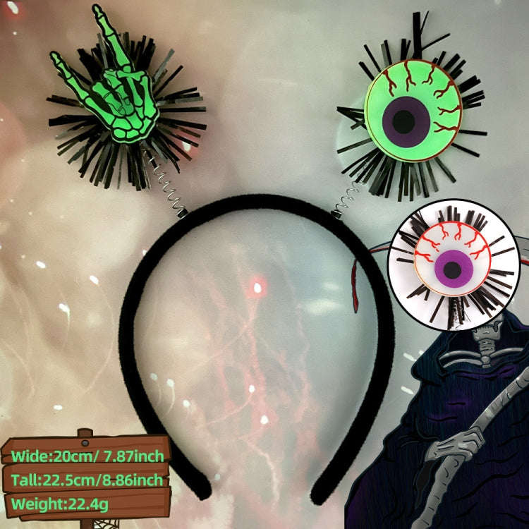 Halloween Horror Hair Accessories Luminous Headband Party Luminous Props, Color: Hand + Eyeball