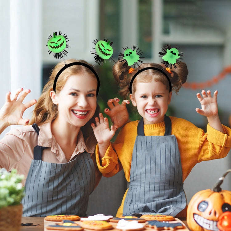 Halloween Horror Hair Accessories Luminous Headband Party Luminous Props, Color: Pumpkin