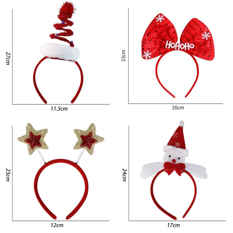 Christmas Party Decoration Headband Children Festival Hair Accessories, Color: Spiral Christmas Tree