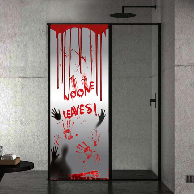 2m x 90cm Halloween Bloody Handprint Stickers without Glue Party Decoration Door Stickers