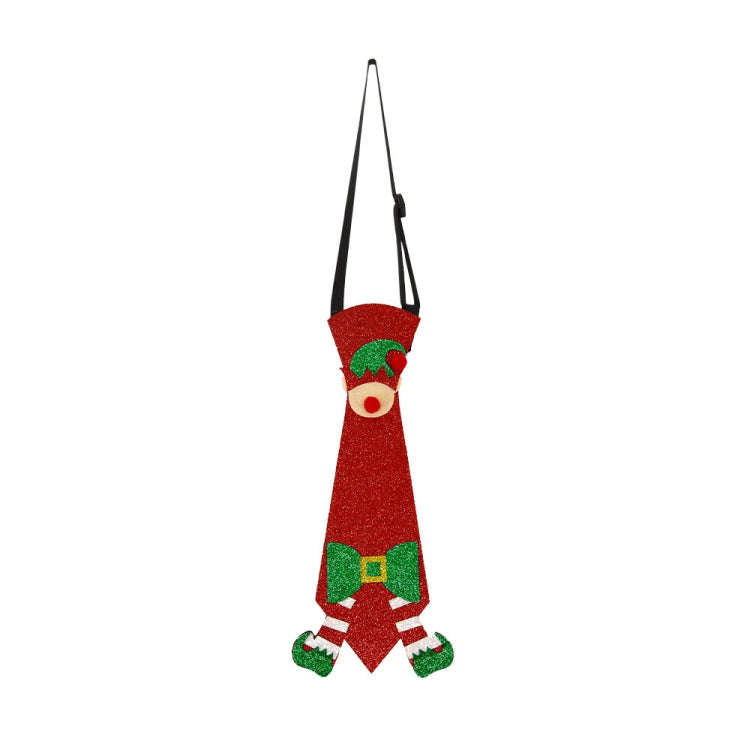 Christmas Children Cartoon Ties Holiday Party Performance Costume Props, Color: Elf Hat+Elf Legs