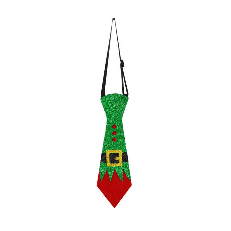 Christmas Children Cartoon Ties Holiday Party Performance Costume Props, Color: Elves