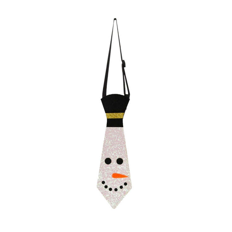 Christmas Children Cartoon Ties Holiday Party Performance Costume Props, Color: Snowman Face