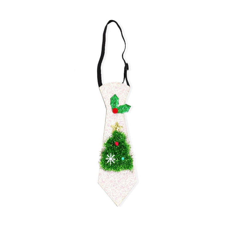 Christmas Children Cartoon Ties Holiday Party Performance Costume Props, Color: Christmas Tree Berry