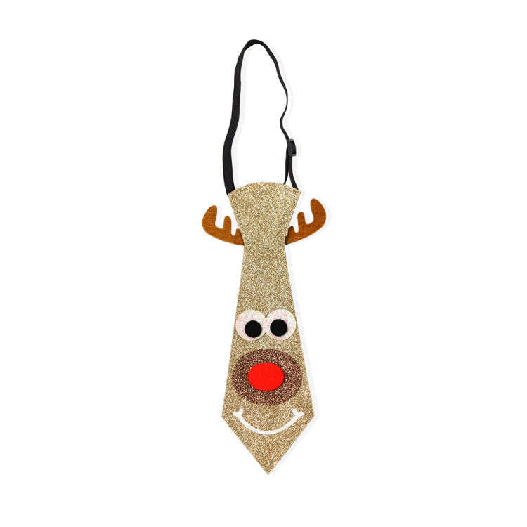 Christmas Children Cartoon Ties Holiday Party Performance Costume Props, Color: Smile Elk