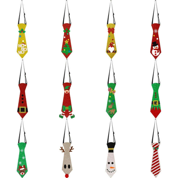 Christmas Children Cartoon Ties Holiday Party Performance Costume Props, Color: HOHO Beard