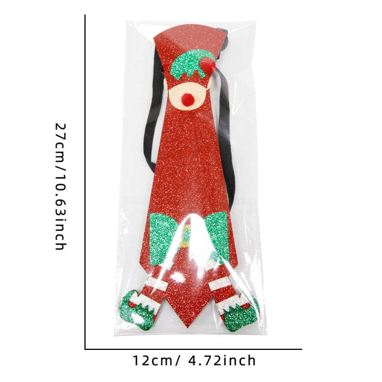 Christmas Children Cartoon Ties Holiday Party Performance Costume Props, Color: HOHO Beard
