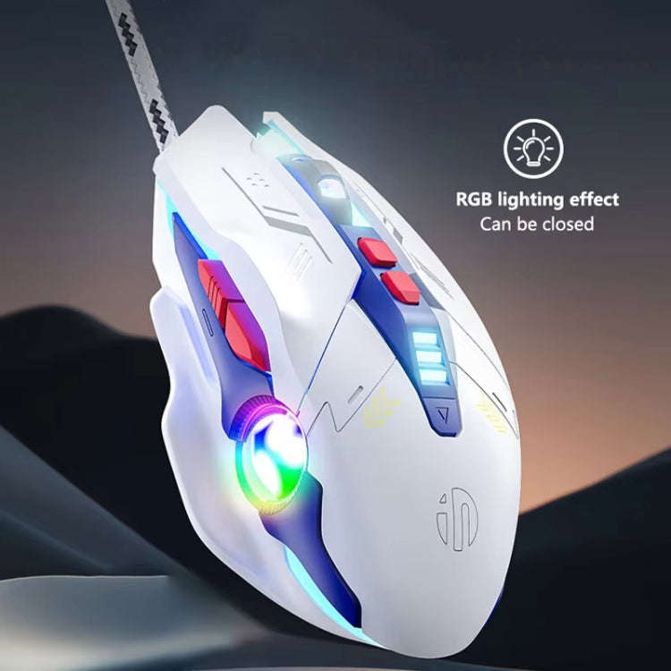 Inphic W9P Glowing Computer Gaming Wired Mouse(Sound Version)