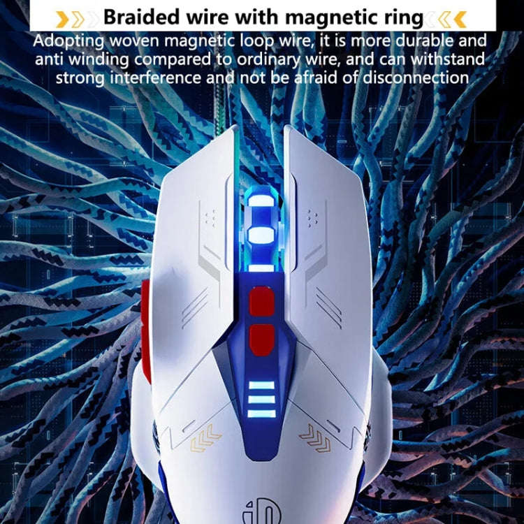 Inphic W9P Glowing Computer Gaming Wired Mouse(Silent Version)