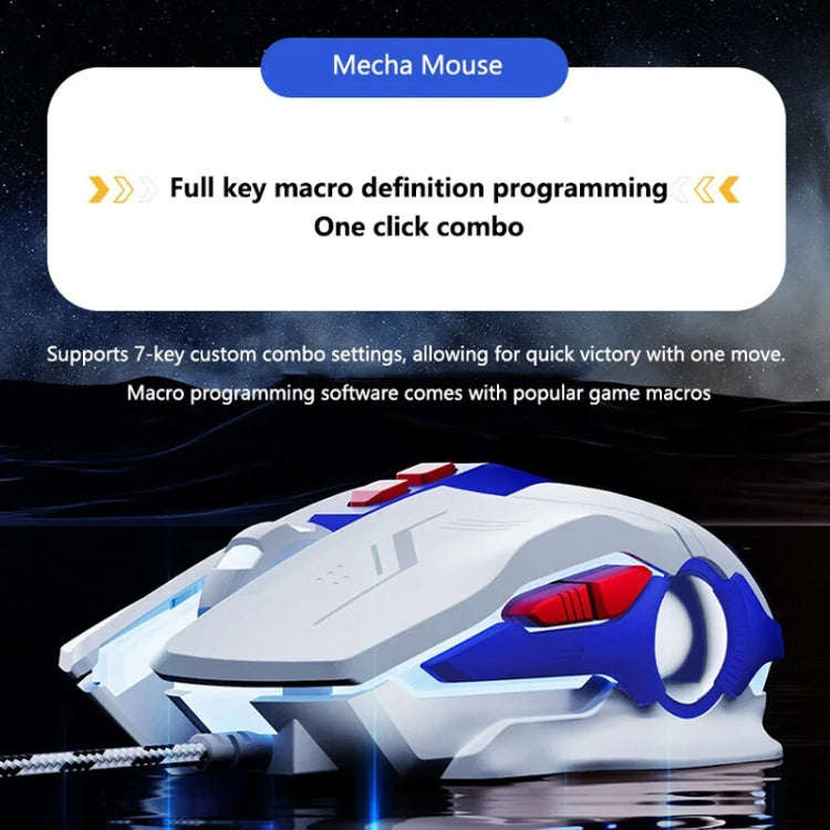 Inphic W9P Glowing Computer Gaming Wired Mouse(Silent Version)