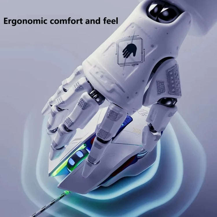 Inphic W9P Glowing Computer Gaming Wired Mouse(Silent Version)