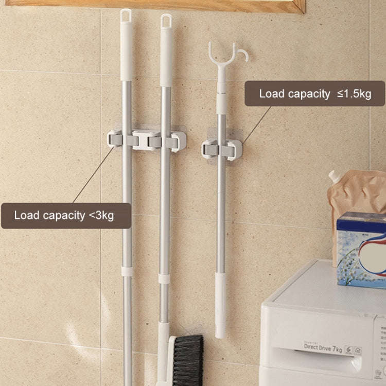 Bathroom No-Punch Mop Hook Household Broom Wall Mounted Fixing Clip, Style: Double Clip