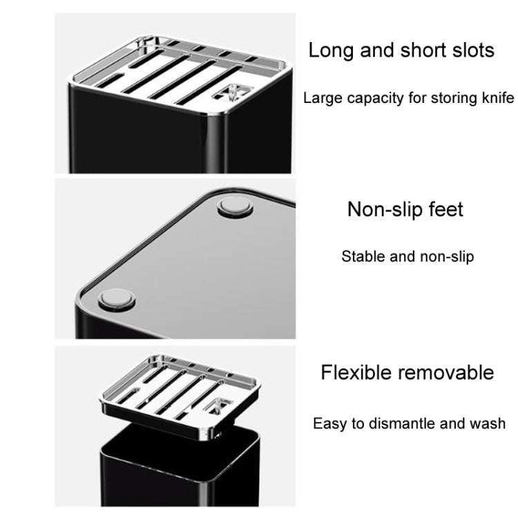 Kitchen Knife Organizer Household Cooking Knife Storage Rack(Black)
