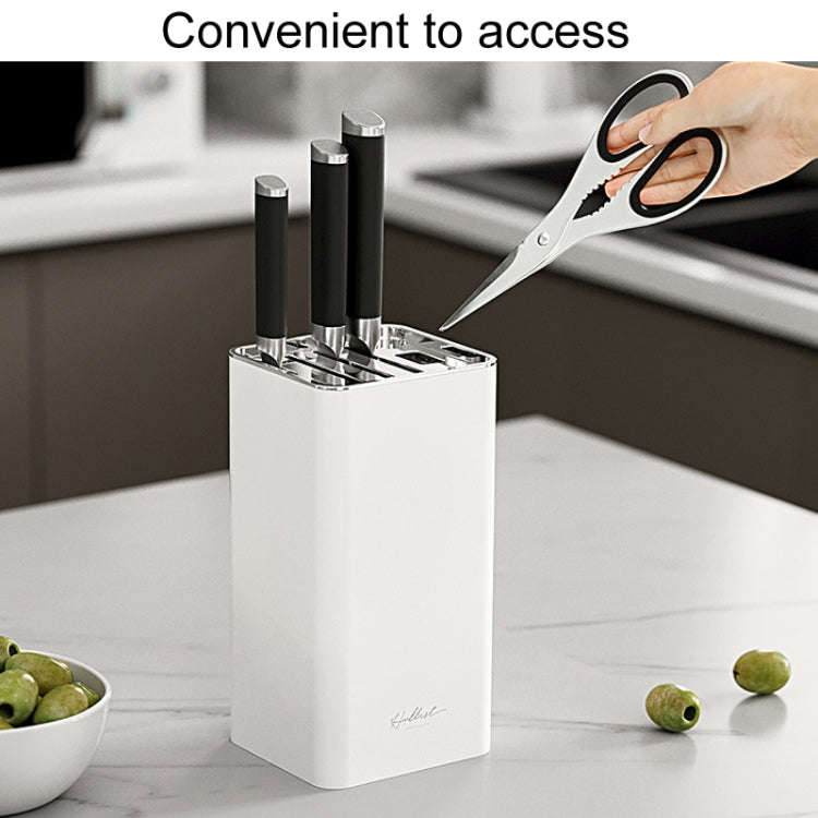 Kitchen Knife Organizer Household Cooking Knife Storage Rack(Black)