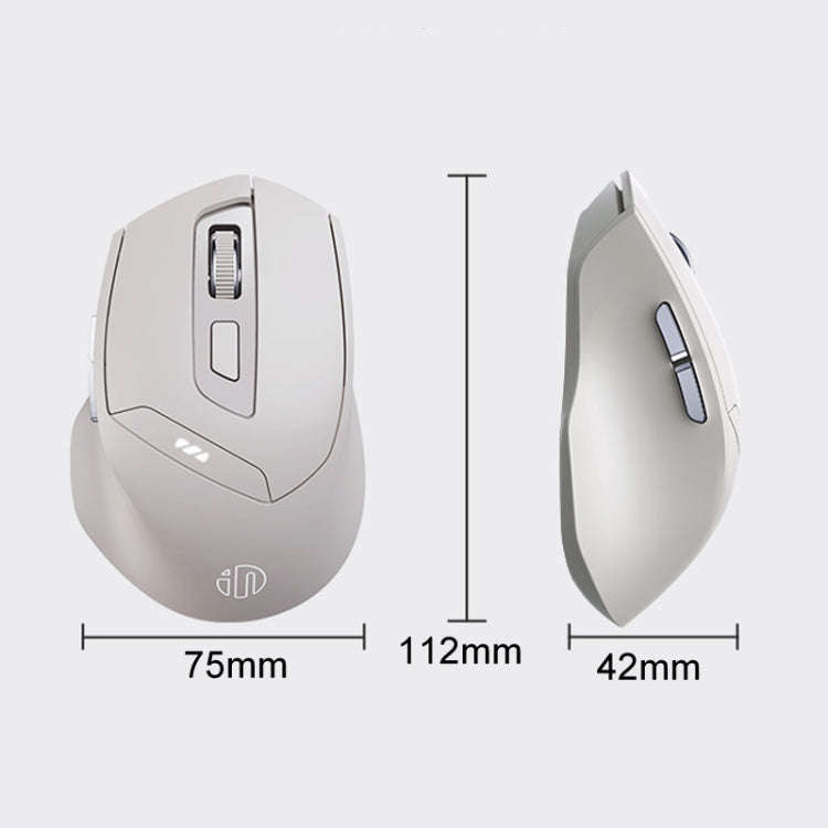 Inphic DR6 2.4G Wireless + Bluetooth 5.0/4.0 Tri-mode Charging Mute Office Gaming Computer Mouse(...