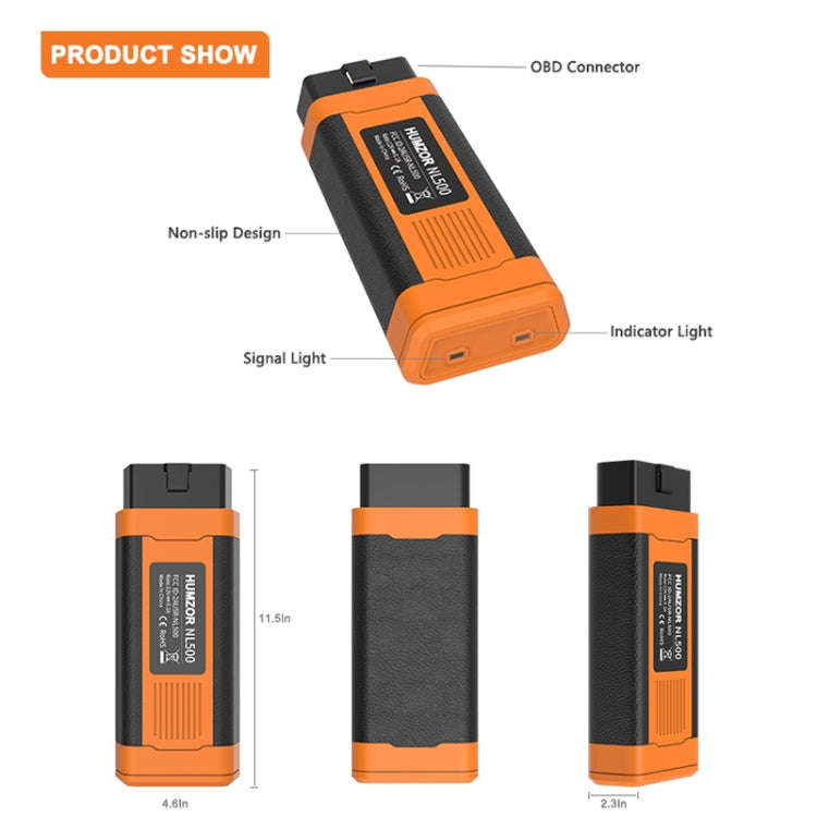 HUMZOR OBD Full System Mobile Phone Bluetooth 5.2 Car Fault Detector