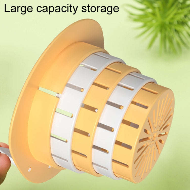 Household Kitchen Sink Residue Strainer Foldable Anti Clogging Floor Drain Filter(Yellow)