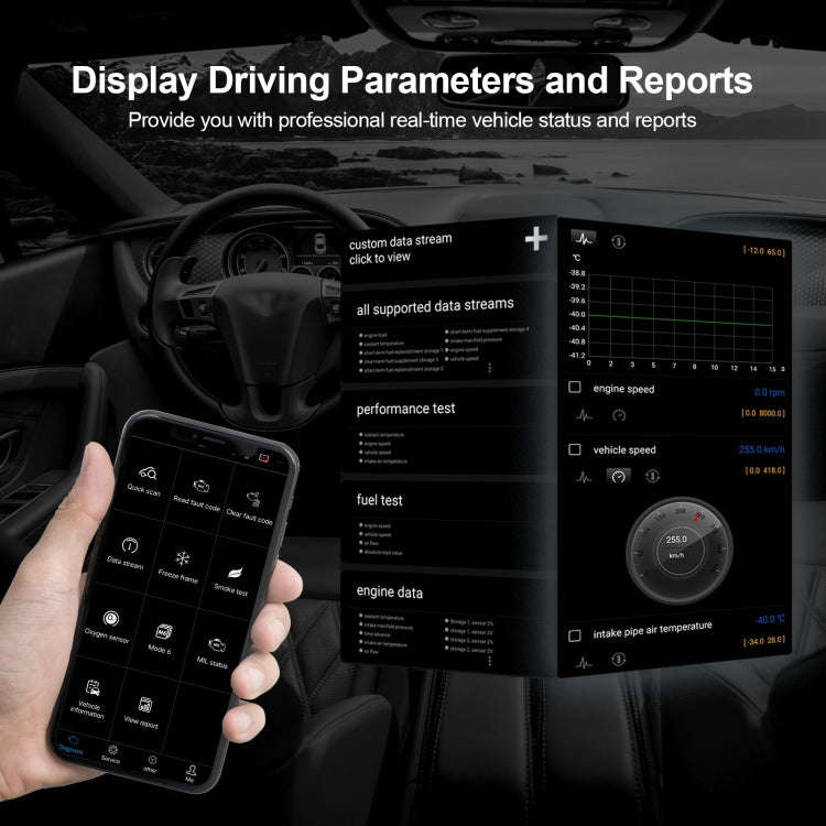 HUMZOR OBD2 Bluetooth 5.2 Car Fault Diagnostic Instrument