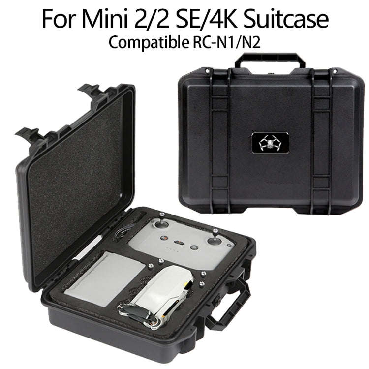 For DJI Mini 4K / Mini 2 SE / Mini 2 Suitcase Explosion-Proof Box Compatible With RC-N1 / N2(Black)