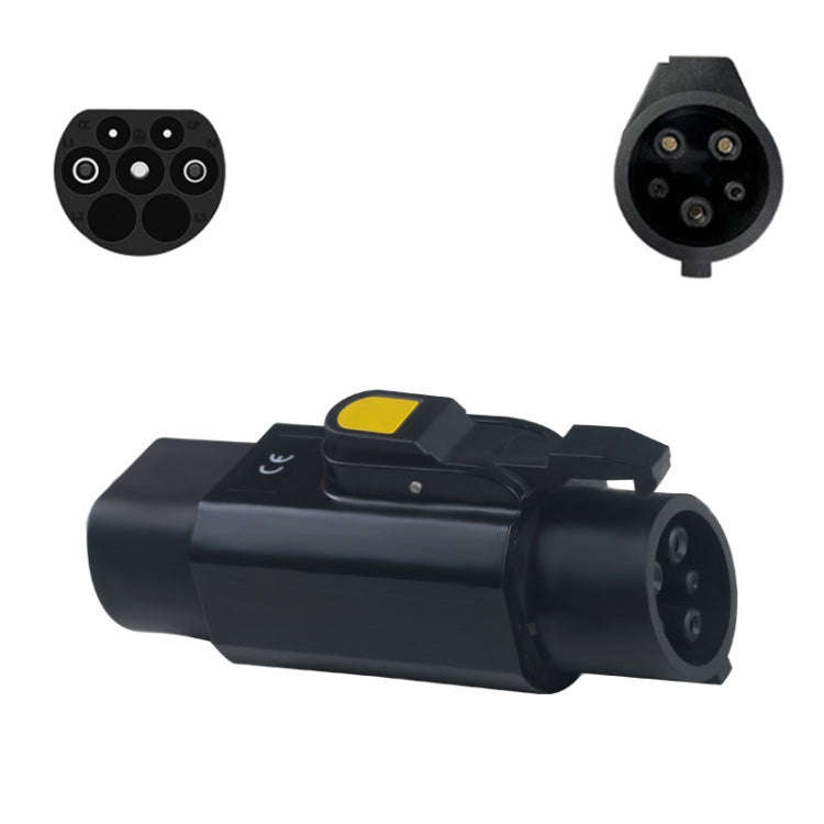 TYPE2-TYPE1 New Energy Vehicle Charging Station Adapter(Black)