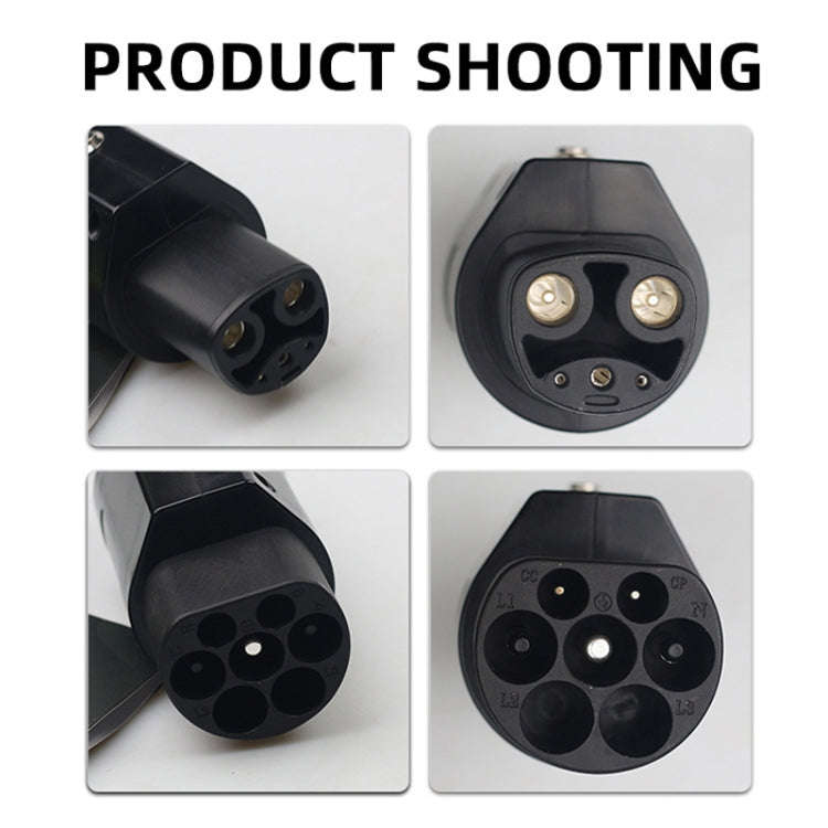 TYPE2-For Tesla New Energy Vehicle Charging Pile Adapter(Black)
