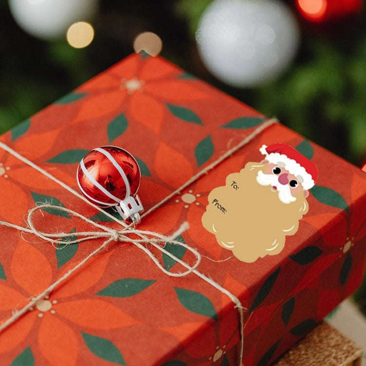 200pcs/Roll Christmas Decoration Stickers Holiday Gift Tag Tape(75x55mm)