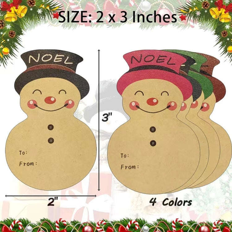 100pcs/Roll Christmas Decoration Stickers Holiday Gift Tag Tape(75x50mm)