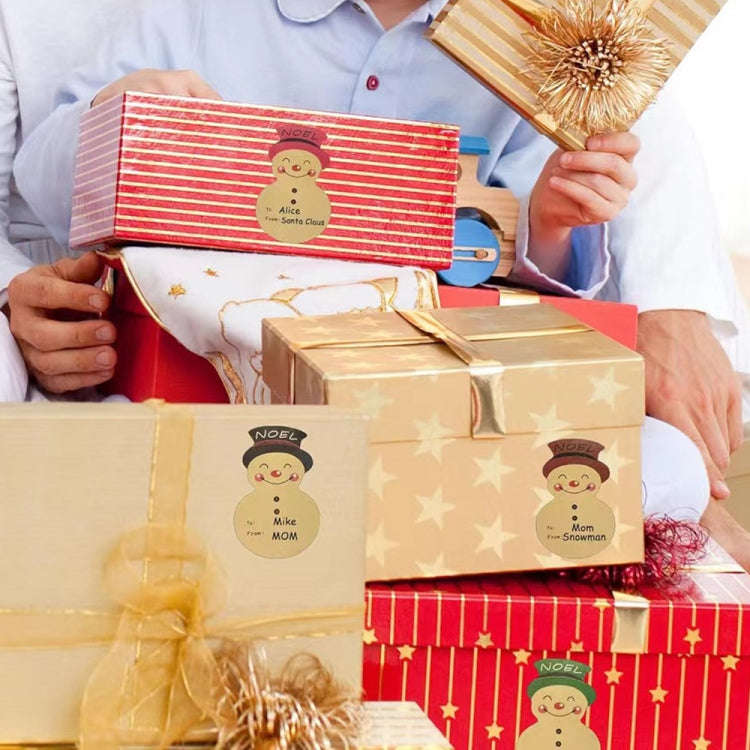 100pcs/Roll Christmas Decoration Stickers Holiday Gift Tag Tape(75x50mm)