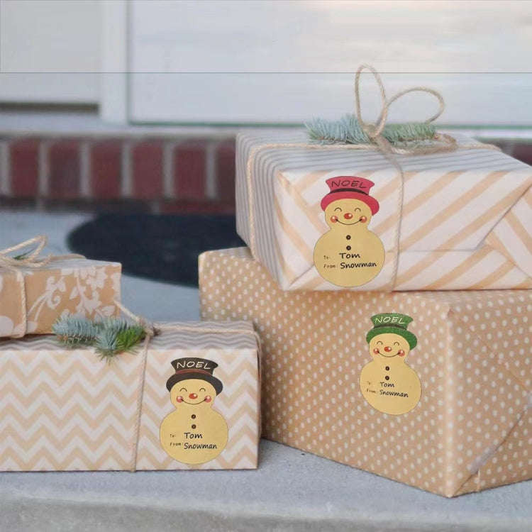 100pcs/Roll Christmas Decoration Stickers Holiday Gift Tag Tape(75x50mm)