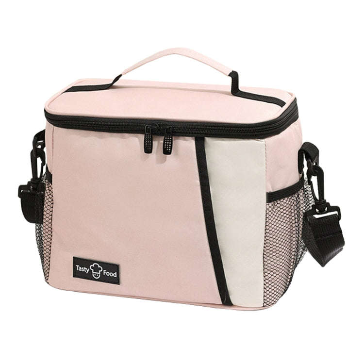 Portable Handheld Insulated Lunch Pack Outdoor Picnic Insulated Bento Bag(Pink)