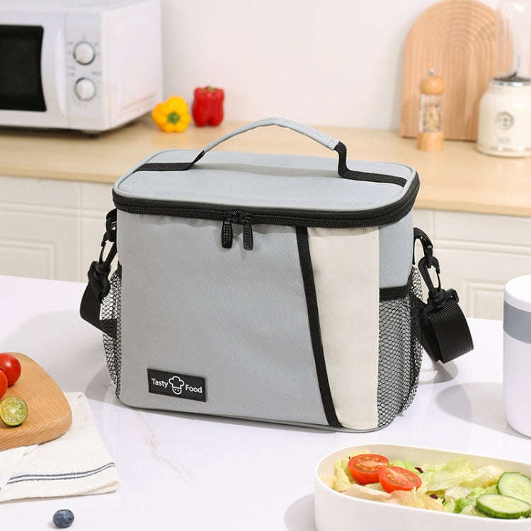 Portable Handheld Insulated Lunch Pack Outdoor Picnic Insulated Bento Bag(Blue)