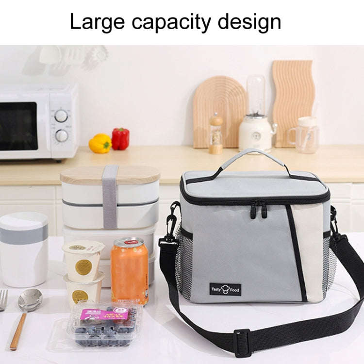 Portable Handheld Insulated Lunch Pack Outdoor Picnic Insulated Bento Bag(Blue)