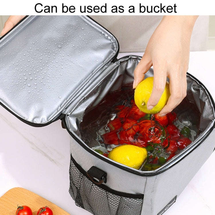 Portable Handheld Insulated Lunch Pack Outdoor Picnic Insulated Bento Bag(Gray)