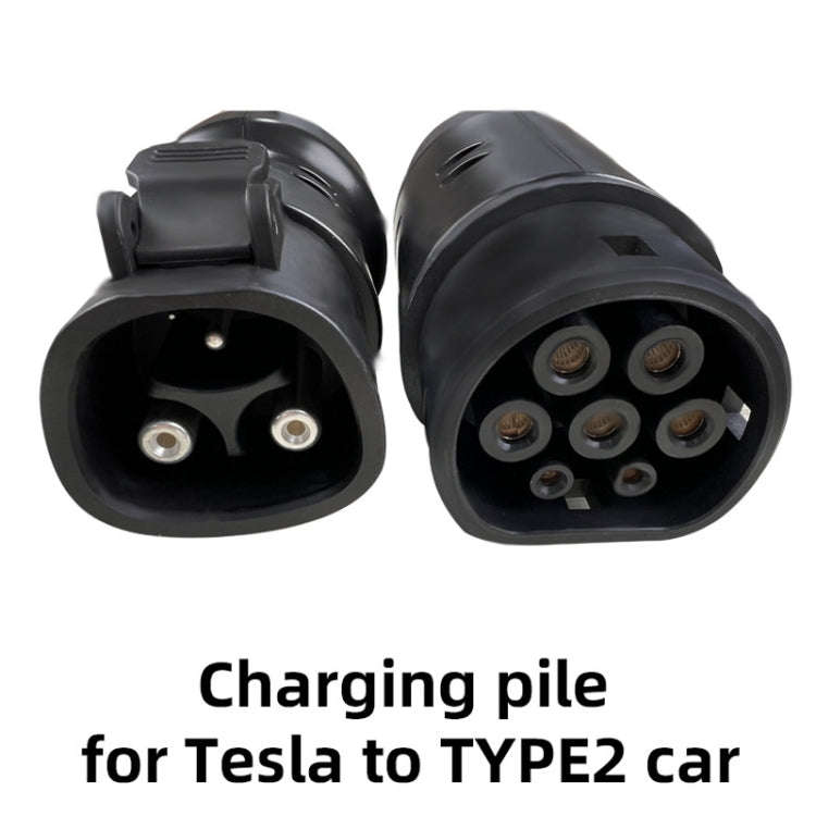 For Tesla-TYPE2 Electric Vehicle Charging Station Adapter Conversion Head(QYTZO-32-220V)