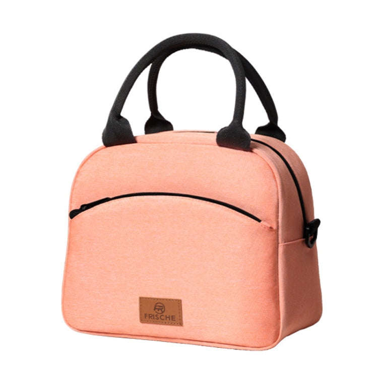 FRISCHE Portable Handheld Insulated Lunch Pack Outdoor Picnic Large Capacity Bento Bag(Pink)