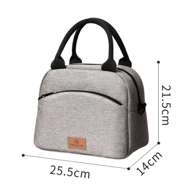 FRISCHE Portable Handheld Insulated Lunch Pack Outdoor Picnic Large Capacity Bento Bag(Pink)
