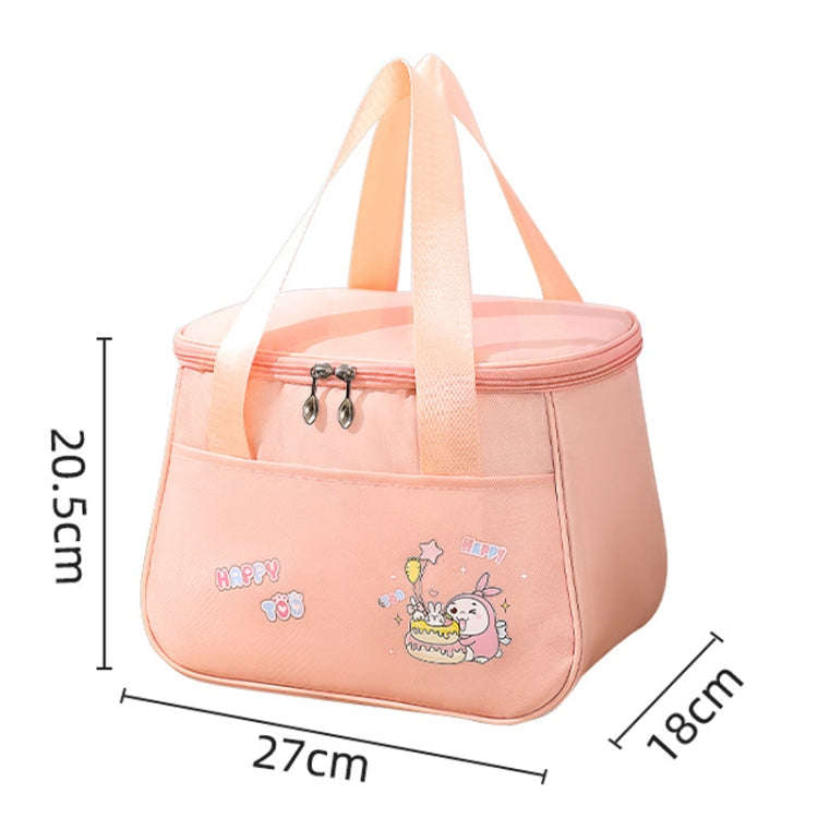 Portable Handheld Insulated Lunch Pack Outdoor Picnic Thicked Bento Bag(Blue)