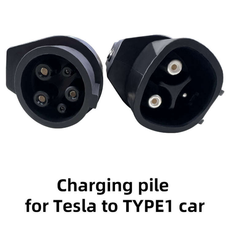 For Tesla-TYPE1 Electric Vehicle Charging Station Adapter Conversion Head(Black)