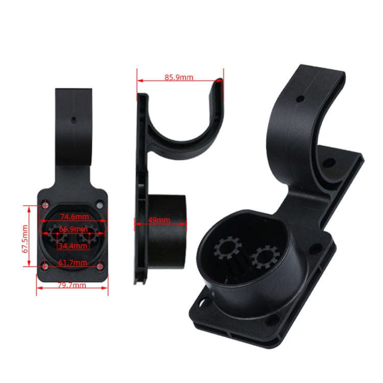 Electric Vehicle Charging Pile Hanging Wire Fixing Bracket(Black)