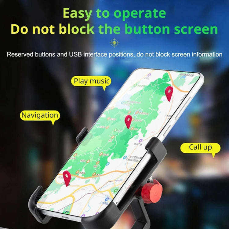 PROMEND SJJ-297E Rearview Mirror Model Phone Holder Universal Aluminum Alloy Electric Bike Mount