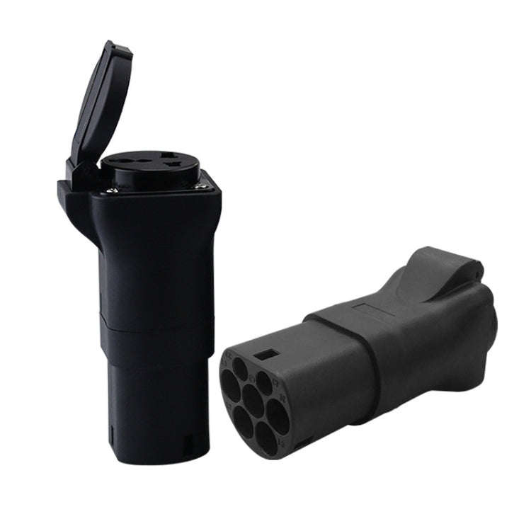 New Energy Vehicle EU Standard Power Supply TYPE2 Charging Pile Converter Plug(Black)